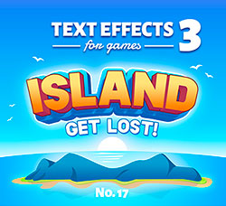8个卡通游戏类立体文本主题模板：Text Effects For Games 3